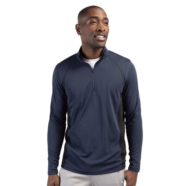 Clique Ice Pique Colorblock Mens Half Zip Tech Pullover Thumbnail